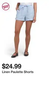 TJ Maxx Linen Paulette Shorts offer