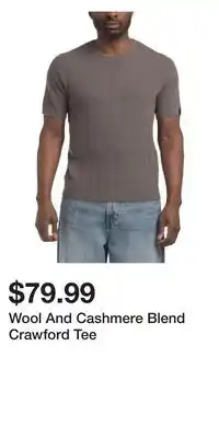 TJ Maxx Wool And Cashmere Blend Crawford Tee offer