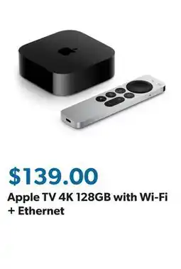 Sam's Club Apple TV 4K 128GB with Wi‑Fi + Ethernet offer