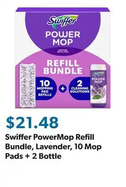 Sam's Club Swiffer PowerMop Refill Bundle, Lavender, 10 Mop Pads + 2 Bottle offer