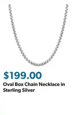 Sam's Club Oval Box Chain Necklace in Sterling Silver offer