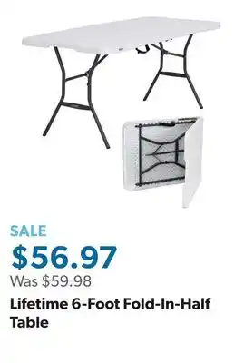 Sam's Club Lifetime 6-Foot Fold-In-Half Table offer