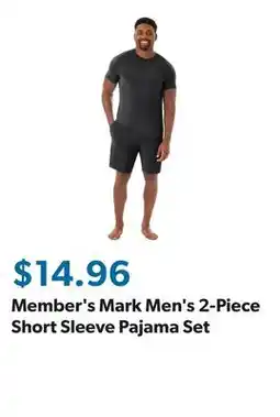 Sam's Club Member's Mark Men's 2-Piece Short Sleeve Pajama Set offer