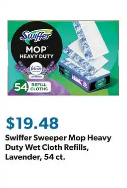 Sam's Club Swiffer Sweeper Mop Heavy Duty Wet Cloth Refills, Lavender, 54 ct offer