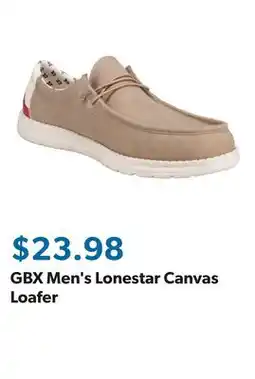 Sam's Club GBX Men's Lonestar Canvas Loafer offer