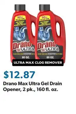Sam's Club Drano Max Ultra Gel Drain Opener, 2 pk., 160 fl. oz offer