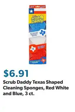Sam's Club Scrub Daddy Texas Shaped Cleaning Sponges, Red White and Blue, 3 ct offer