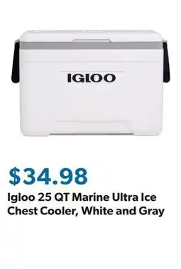 Sam's Club Igloo 25 QT Marine Ultra Ice Chest Cooler, White and Gray offer