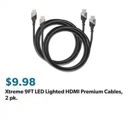 Sam's Club Xtreme 9FT LED Lighted HDMI Premium Cables, 2 pk offer