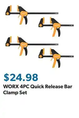 Sam's Club WORX 4PC Quick Release Bar Clamp Set offer