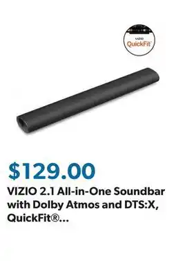 Sam's Club VIZIO 2.1 All-in-One Soundbar with Dolby Atmos and DTS:X, QuickFit Compatible offer