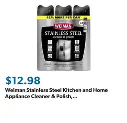 Sam's Club Weiman Stainless Steel Kitchen and Home Appliance Cleaner & Polish, 17 oz., 3 pk offer