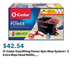 Sam's Club O-Cedar EasyWring Power Spin Mop System+ 2 Extra Mop Head Refills, 3ct offer