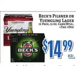 Trade Fair Supermarket Beck's Pilsner OR Yuengling Lager offer