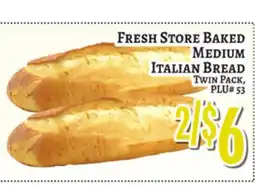 Trade Fair Supermarket FRESH STORE BAKED MEDIUM ITALIAN BREAD offer
