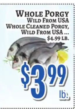 Trade Fair Supermarket WHOLE PORGY WILD FROM USA offer