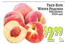 Trade Fair Supermarket TREE-RIPED WHITE PEACHES offer