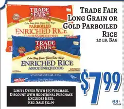 Trade Fair Supermarket TRADE FAIR LONG GRAIN OR GOLD PARBOILED RICE offer