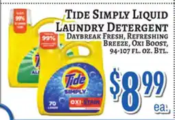 Trade Fair Supermarket TIDE SIMPLY LIQUID LAUNDRY DETERGENT offer