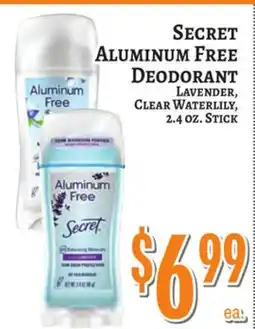 Trade Fair Supermarket SECRET ALUMINUM FREE DEODORANT offer