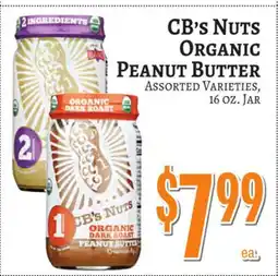 Trade Fair Supermarket CB'S NUTS ORGANIC PEANUT BUTTER offer