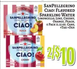 Trade Fair Supermarket SANPELLEGRINO Ciao! FLAVORED Sparkling Water offer
