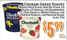 Trade Fair Supermarket CHOBANI GREEK YOGURT offer