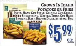 Trade Fair Supermarket Grown In Idaho POTATOES OR FRIES offer