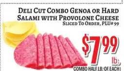 Trade Fair Supermarket DELI CUT COMBO GENOA OR HARD SALAMI WITH PROVOLONE CHEESE offer
