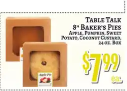 Trade Fair Supermarket TABLE TALK 8 BAKER'S PIES offer