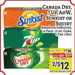 Trade Fair Supermarket CANADA DRY, 7 UP, AE&W, SUNKIST OR SQUIRT offer