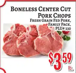 Trade Fair Supermarket BONELESS CENTER CUT PORK CHOPS offer