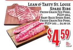 Trade Fair Supermarket LEAN & TASTY ST. LOUIE SPARE RIBS offer