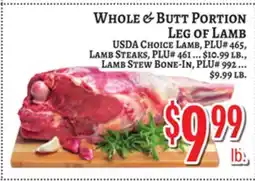Trade Fair Supermarket WHOLE & BUTT PORTION LEG OF LAMB offer