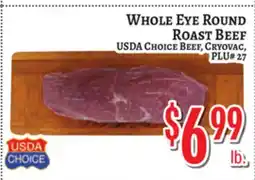 Trade Fair Supermarket WHOLE EYE ROUND ROAST BEEF offer
