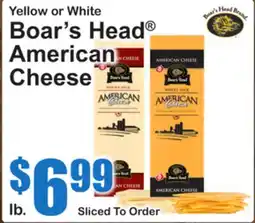 SuperFresh Yellow or White Boar's Head American Cheese offer