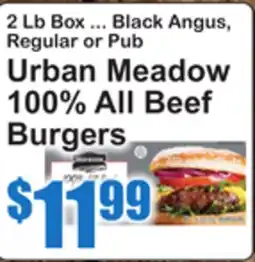 SuperFresh Urban Meadow 100% All Beef Burgers offer