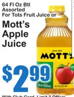 SuperFresh Mott's Apple Juice offer