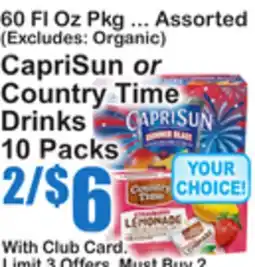 SuperFresh CapriSun or Country Time Drinks offer
