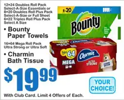 SuperFresh • Bounty Paper Towels • Charmin Bath Tissue offer