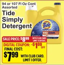 SuperFresh Tide Simply Detergent offer