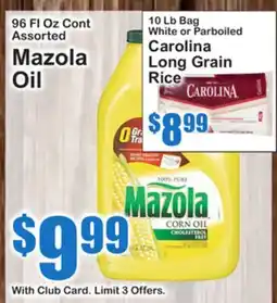 SuperFresh Mazola Oil, Carolina Long Grain Rice offer
