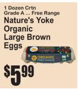 SuperFresh Nature's Yoke Organic Large Brown Eggs offer