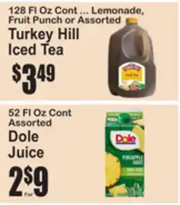 SuperFresh Turkey Hill Iced Tea, Dole Juice offer