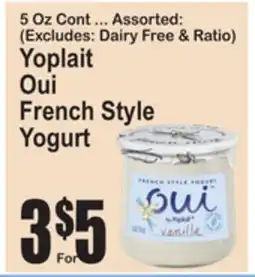 SuperFresh Yoplait Oui French Style Yogurt offer