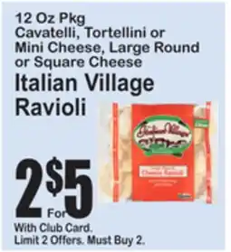 SuperFresh Italian Village Ravioli offer