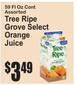 SuperFresh 59 Fl Oz Cont Assorted Tree Ripe Grove Select Orange Juice offer