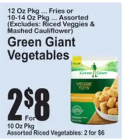 SuperFresh Green Giant Vegetables offer