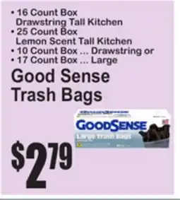 SuperFresh Good Sense Trash Bags offer