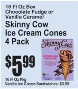 SuperFresh Skinny Cow Ice Cream Cones offer